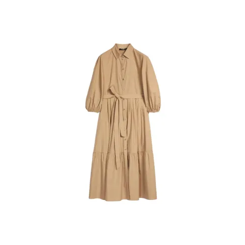 MaxMara Long-Sleeved Dresses Women's Beige