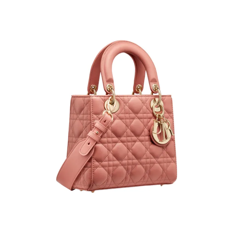 DIOR Lady DiorMy ABCDior Sheepskin Daisie Bag Shoulder Bag Crossbody Bag Handbag Small Size Women's Soft Pink-1