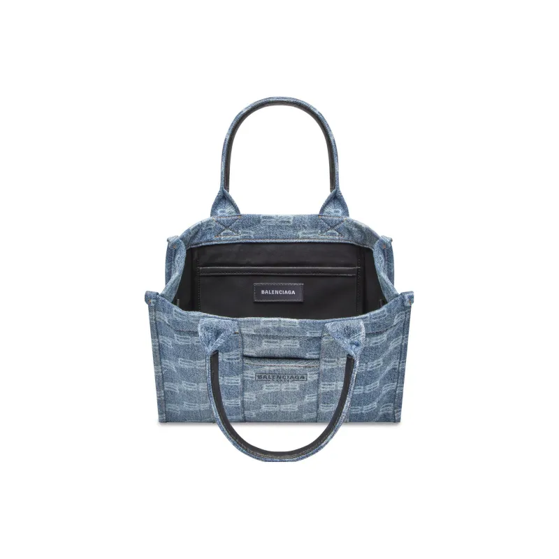 Balenciaga Bleach Denim With Cotton Shoulder Bag Crossbody Bag Handbag Regular Women's Blue-4