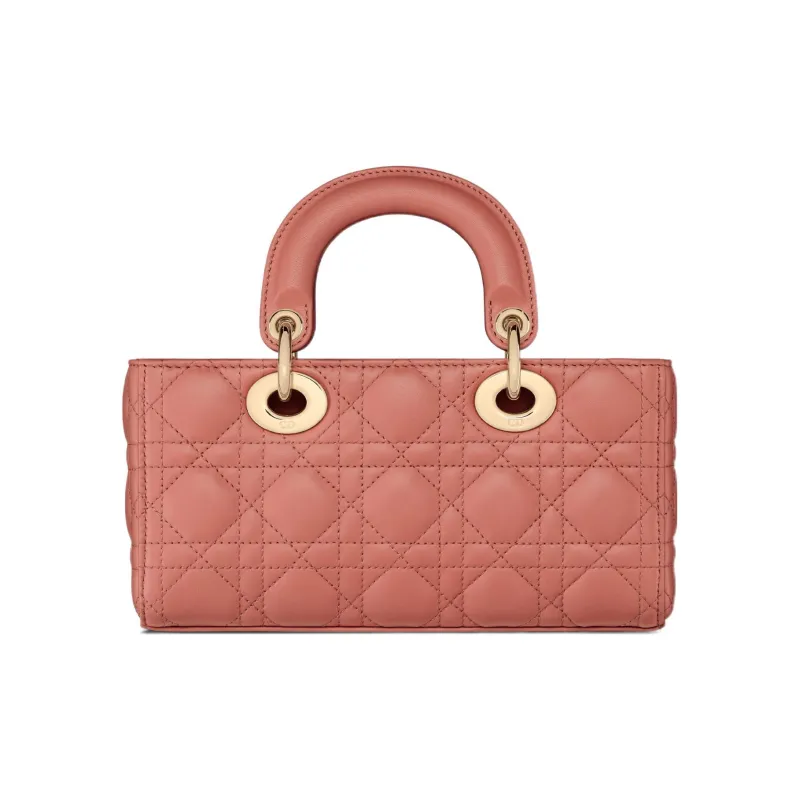 DIOR Lady D-JOY Sheepskin Daisie Bag Shoulder Bag Crossbody Bag Handbag Small Size Women's Soft Pink-2