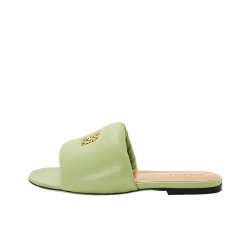 LOEWE Anagram Slide Slippers Women's Light Green