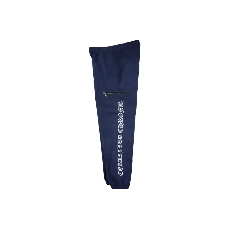 Chrome Hearts Knitted Sweatpants Men Dark Blue-3