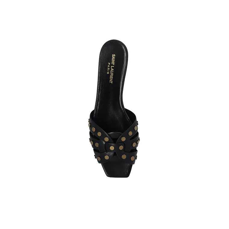 SAINT LAURENT Open Toe Slip-On Sandals Women's-4