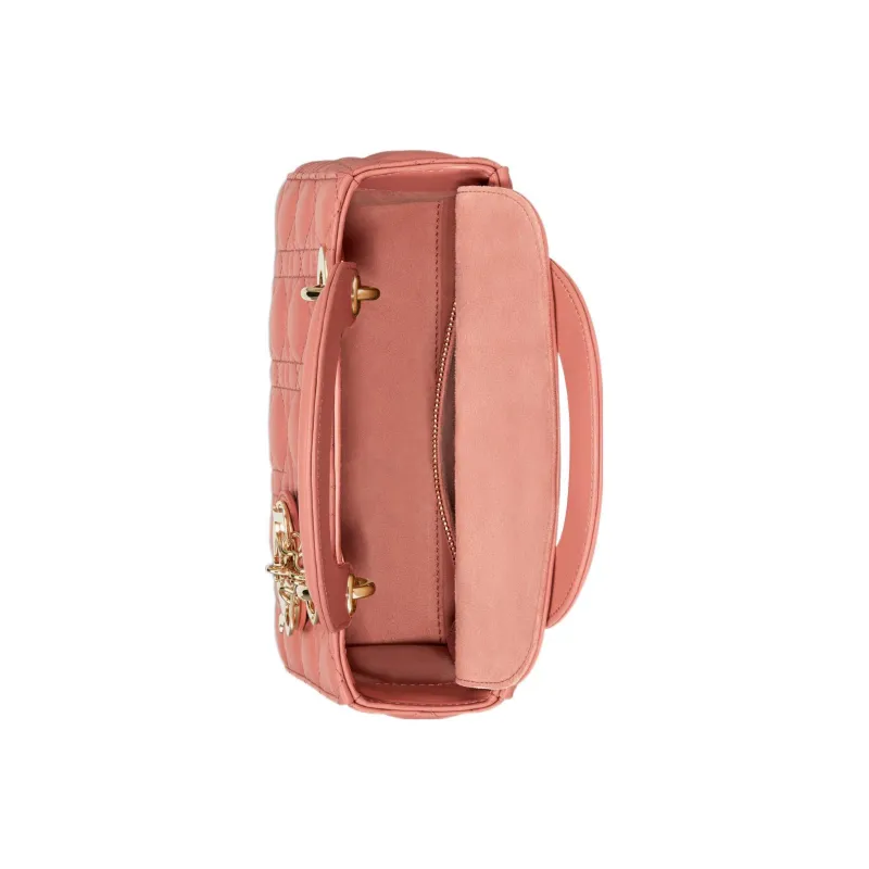 DIOR Lady DiorMy ABCDior Sheepskin Daisie Bag Shoulder Bag Crossbody Bag Handbag Small Size Women's Soft Pink-3