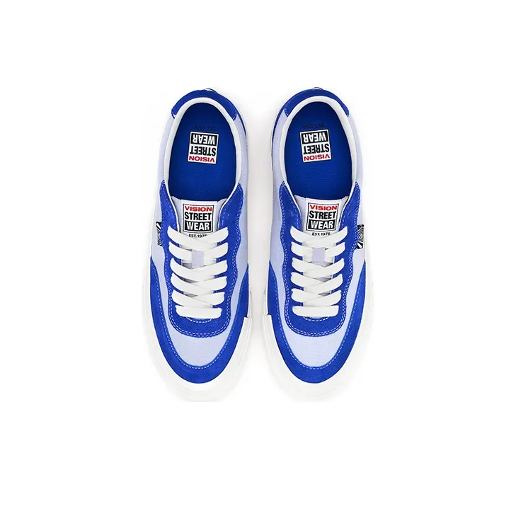Vision Street Wear Flat Top Low Top Skateboard Shoes Unisex Deep Sea Blue Color-3