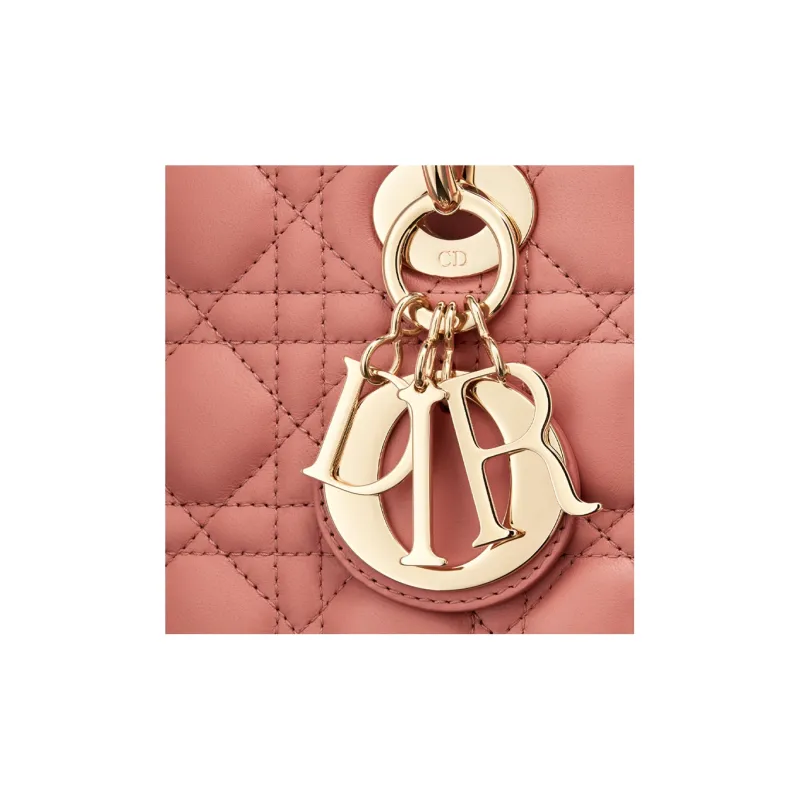 DIOR Lady DiorMy ABCDior Sheepskin Daisie Bag Shoulder Bag Crossbody Bag Handbag Small Size Women's Soft Pink-4