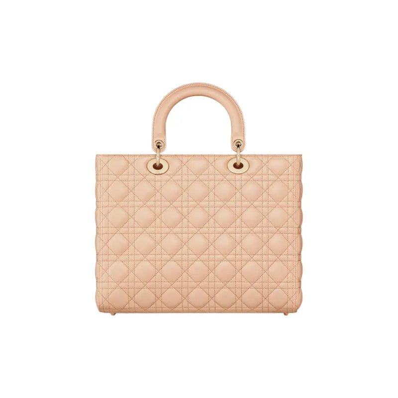 DIOR Lady Dior Sheepskin Daisie Bag Shoulder Bag Crossbody Bag Handbag Large Size Women's Sand Pink-2