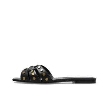 SAINT LAURENT Open Toe Slip-On Sandals Women's