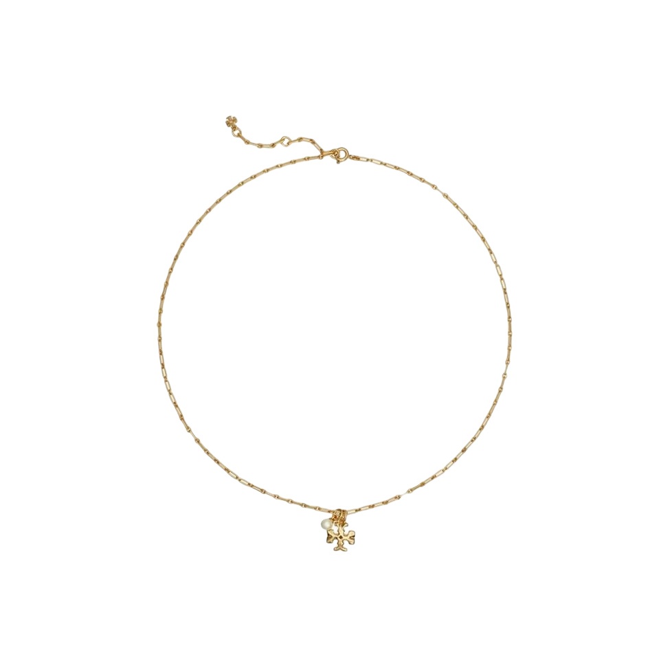 Tory Burch newest Gold Roxanne Swarovski Pearl Necklace