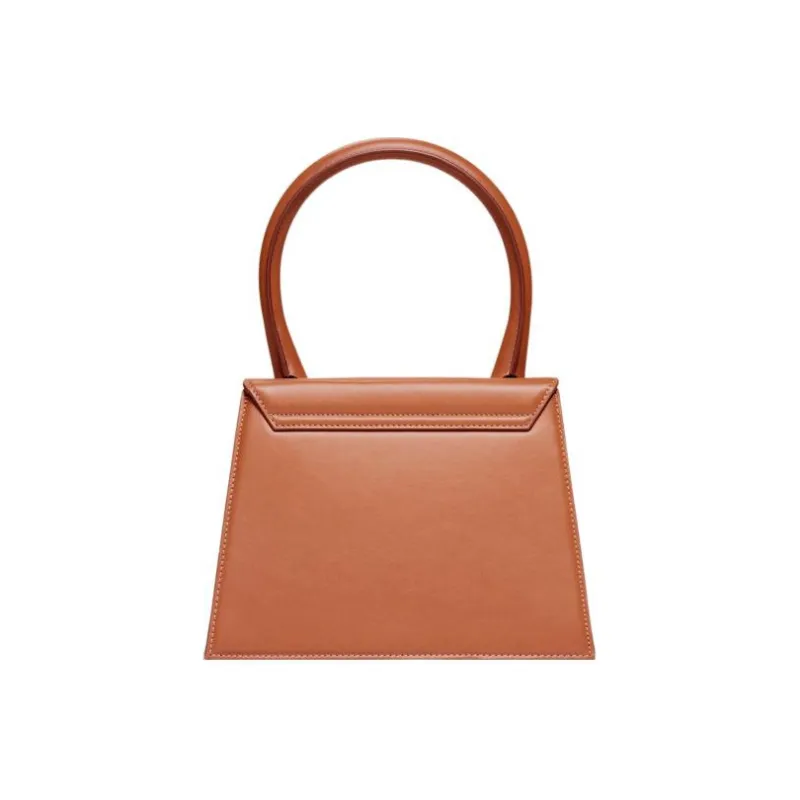 Jacquemus Cow Leather Shoulder Bag, Crossbody Bag, Handbag Tubas Women's Brown-2