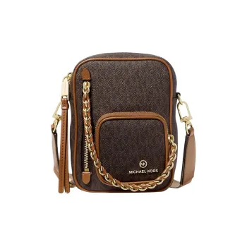 MICHAEL KORS Polyurethane Shoulder Bag Crossbody Bag Small Size Women's Brown