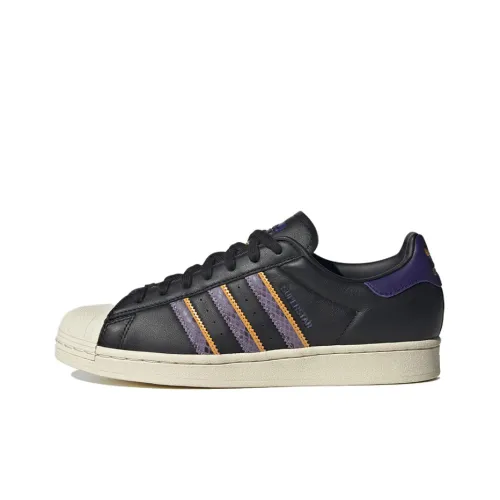 Adidas Originals Superstar Series Skateboard Shoes Men Low-Top Black/Purple/Orange