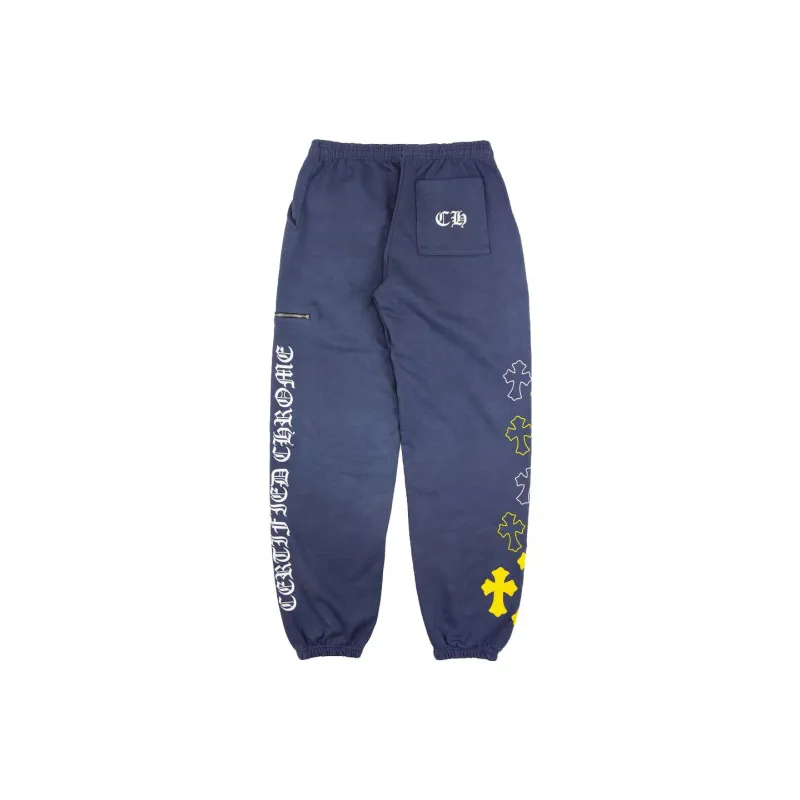 Chrome Hearts Knitted Sweatpants Men Dark Blue-1