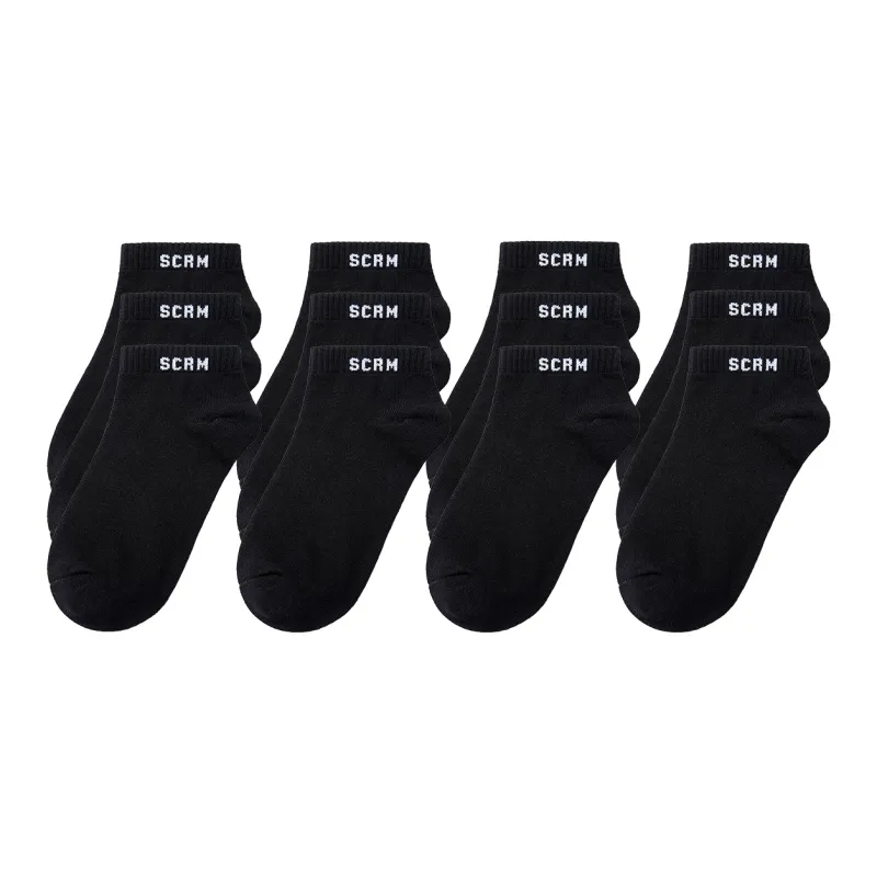 SCRM Terry Moisture Wicking Home Sports Ankle Socks Unisex 3 Pack-4