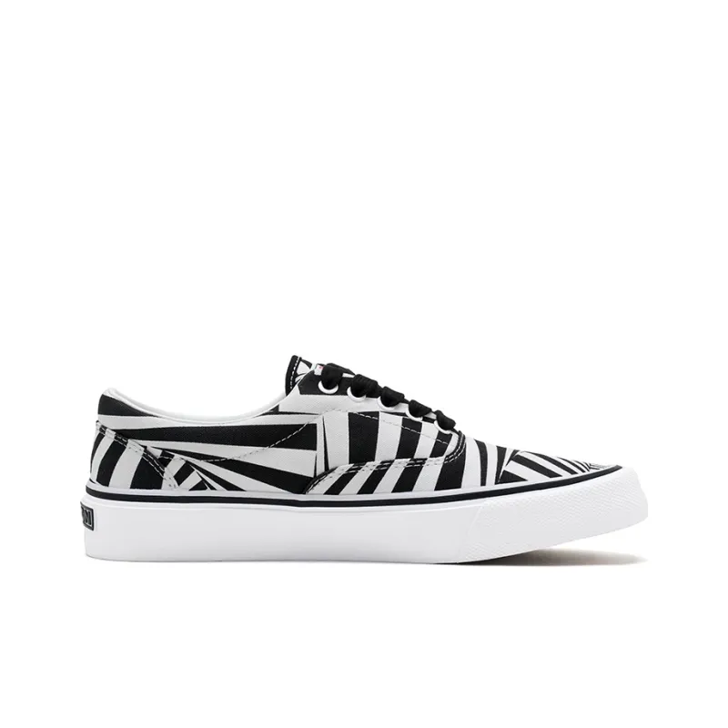 Vision Street Wear Wear Trainers Plus Collection Slip Resistant Cushioning Low Top Skateboard Shoes Unisex White Black-1