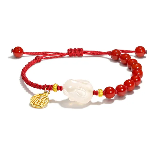 STYLEJING Jade Bracelets Women's Red