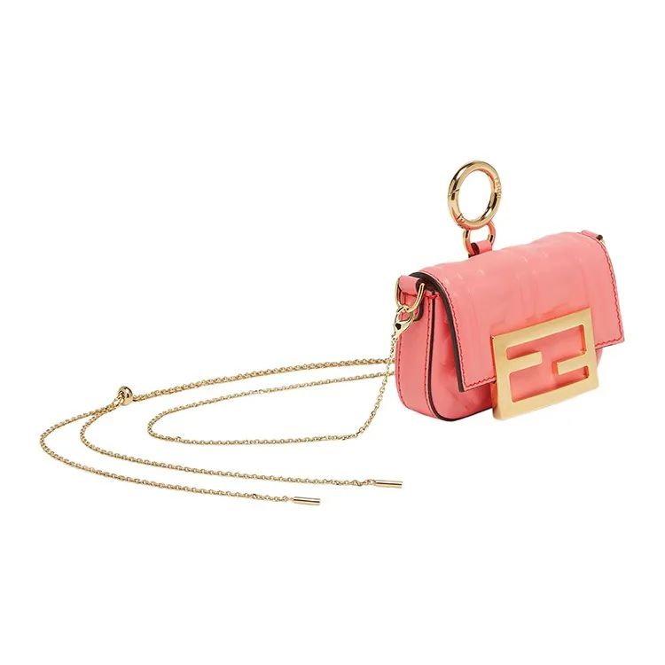FENDI Baguette Sheepskin Coin Purse, Shoulder Bag, Crossbody Bag Extra Mini Women's Pink-1