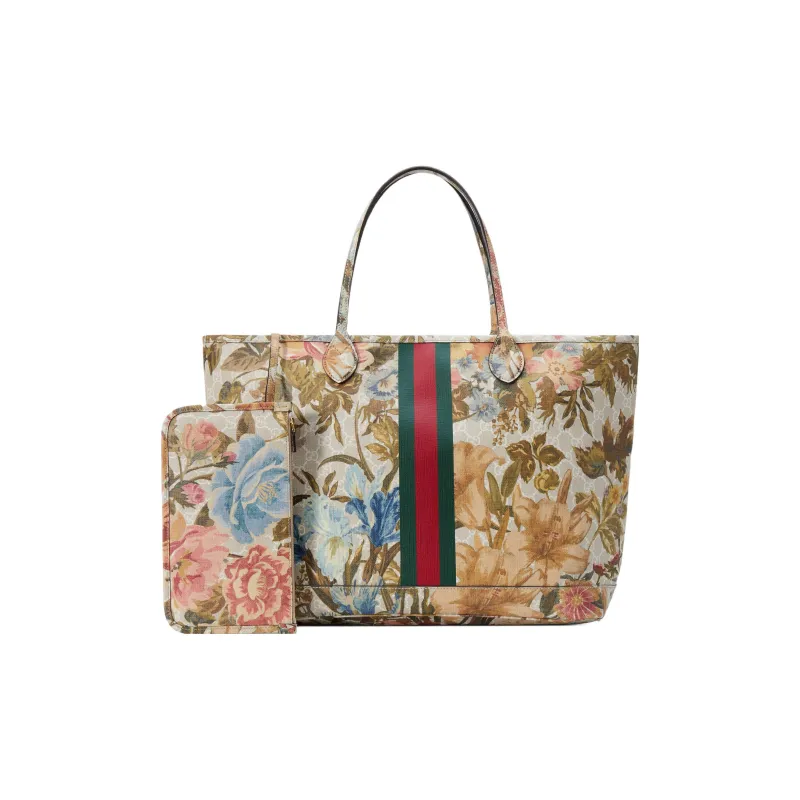 GUCCI Ophidia Canvas Tote Bag Shopping Bag Handbag Large Size Women's Multicolor-3