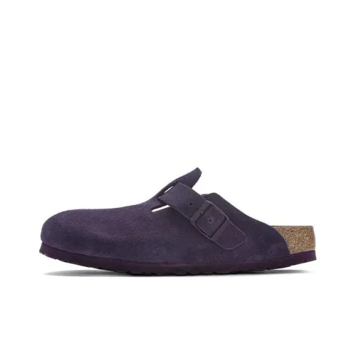 Birkenstock Boston Soft Footbed Suede Wine Narrow