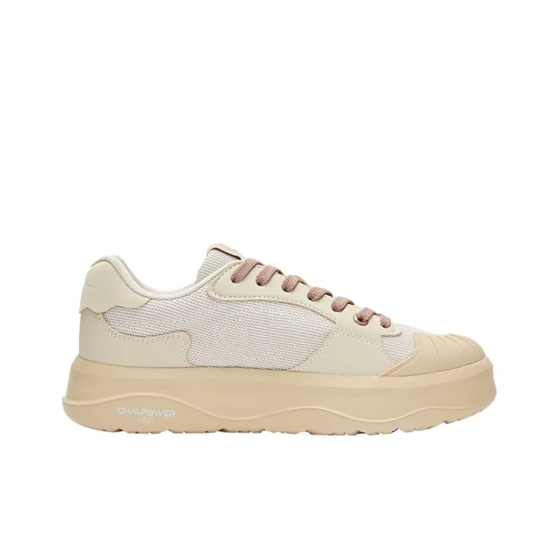 Champion Essentials Collection Delta 1 Skateboard Shoes Women's Oat Velour Brown-1