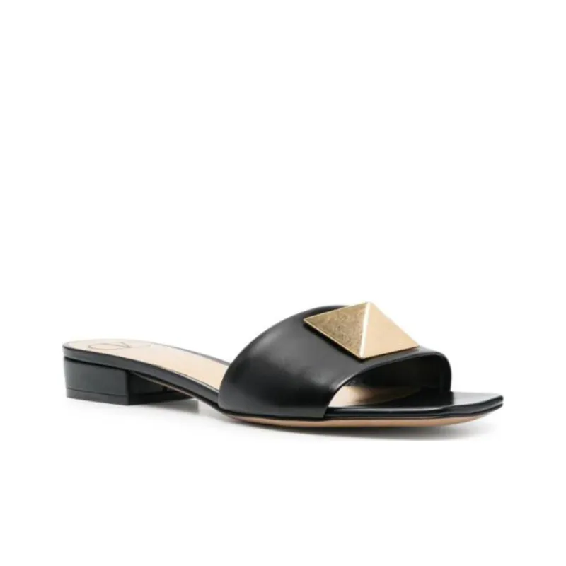 Valentino Odor Resistant Slide Slippers Women's Black-2