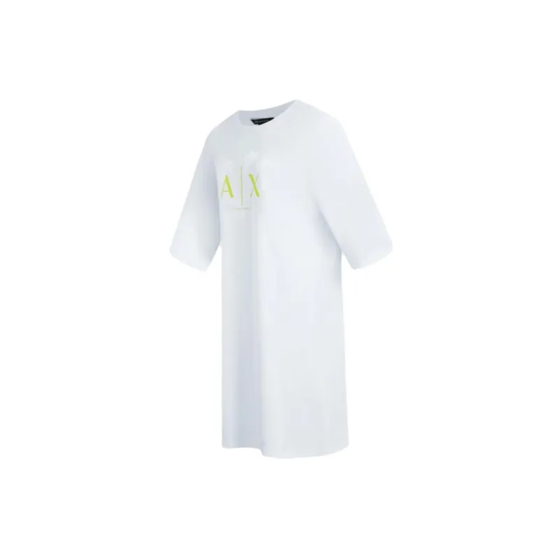 ARMANI EXCHANGE Short Sleeved Dresses Women's White-2