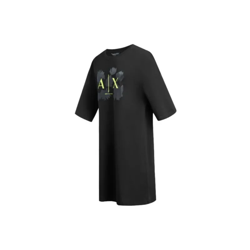 ARMANI EXCHANGE Short Sleeved Dresses Women's Black-2