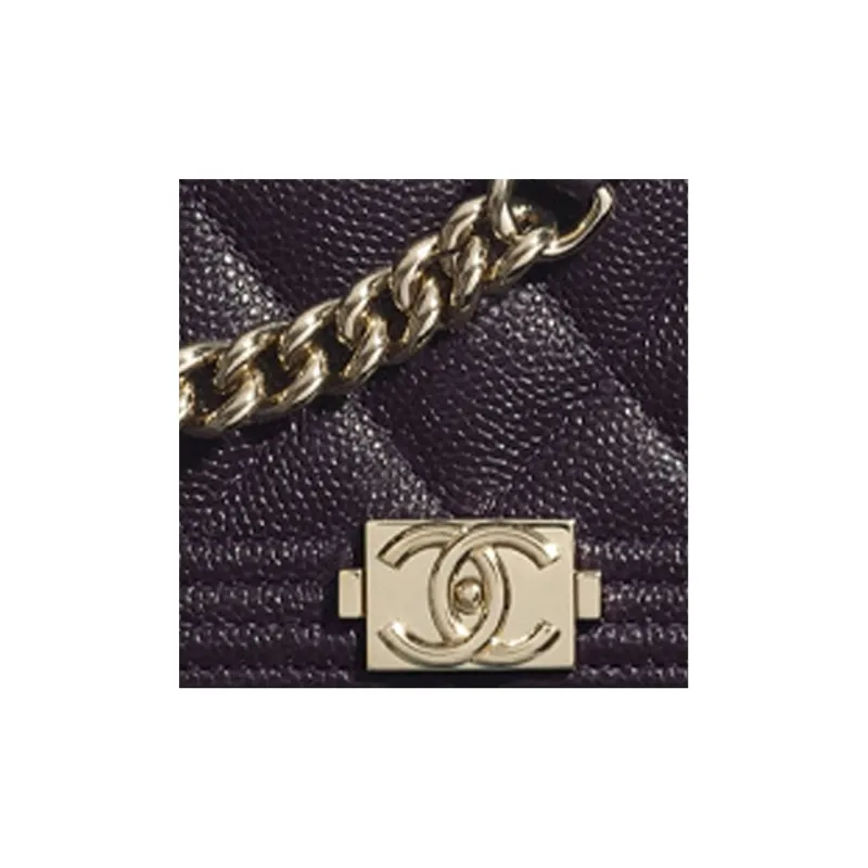 CHANEL Leboy Grain Caviar Calfskin Shoulder Bag, Crossbody Bag Women's Black-1