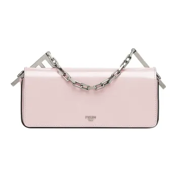 FENDI Calfskin Handbag Mini Women's Light Pink