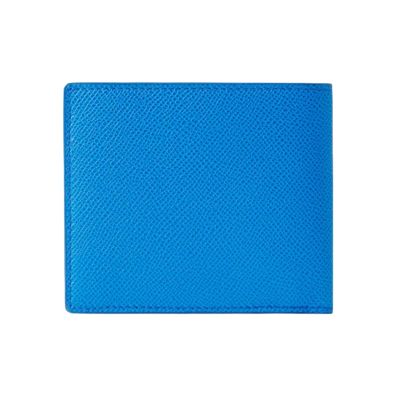 Burberry Grain Leather Card Holder Wallet Men's Blue-1