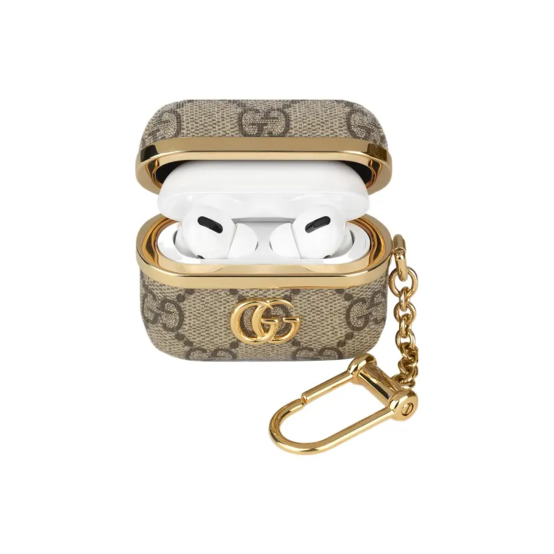 GUCCI GG Marmont Canvas With Leather AirPods Pro Protective Case Earphone Case Women's Beige/Ebony-3