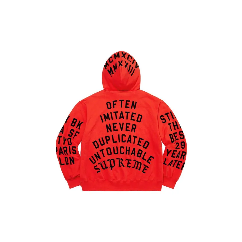 Supreme Team Flocked Hooded Sweatshirt-5