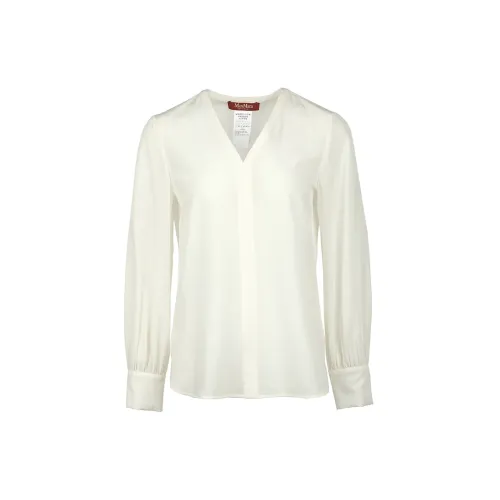 MaxMara Studio Chiffon Shirts Women's White