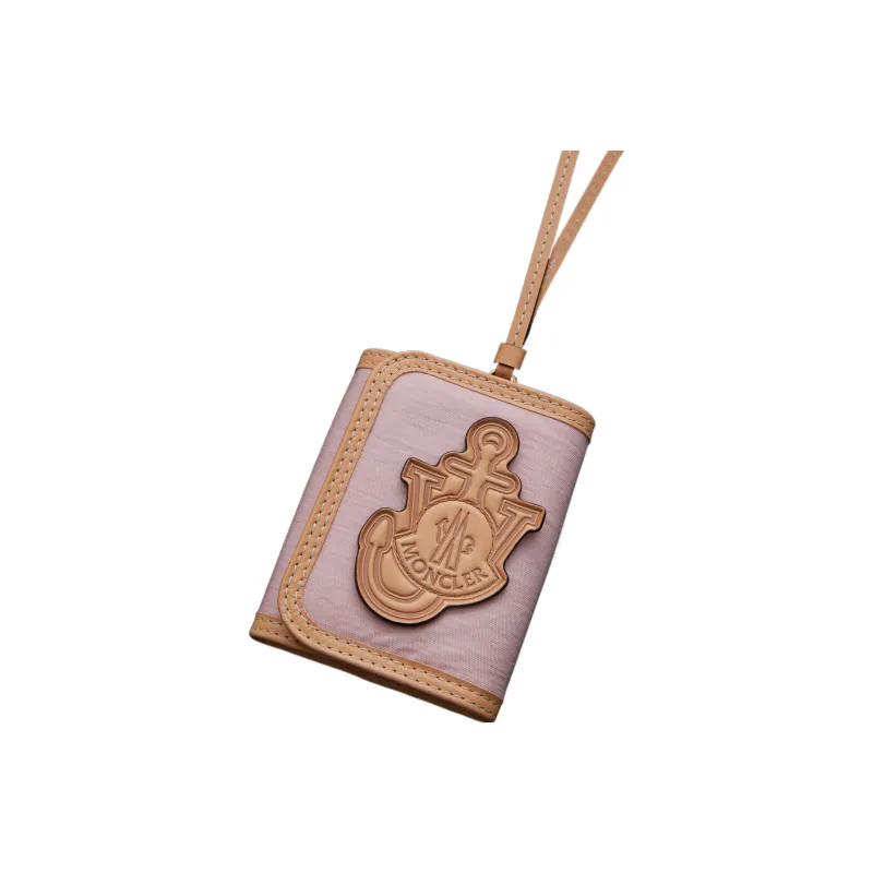 Moncler Leather Card Holder, Wallet Women's Pink-1