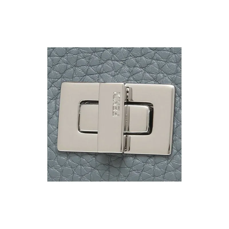 FENDI Peekaboo Cow Leather Wallet Women's Light Blue-7