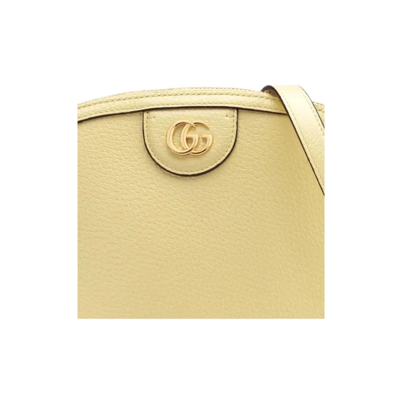 GUCCI Ophidia Leather Shoulder Bag Crossbody Bag Small Size Women's Yellow-8