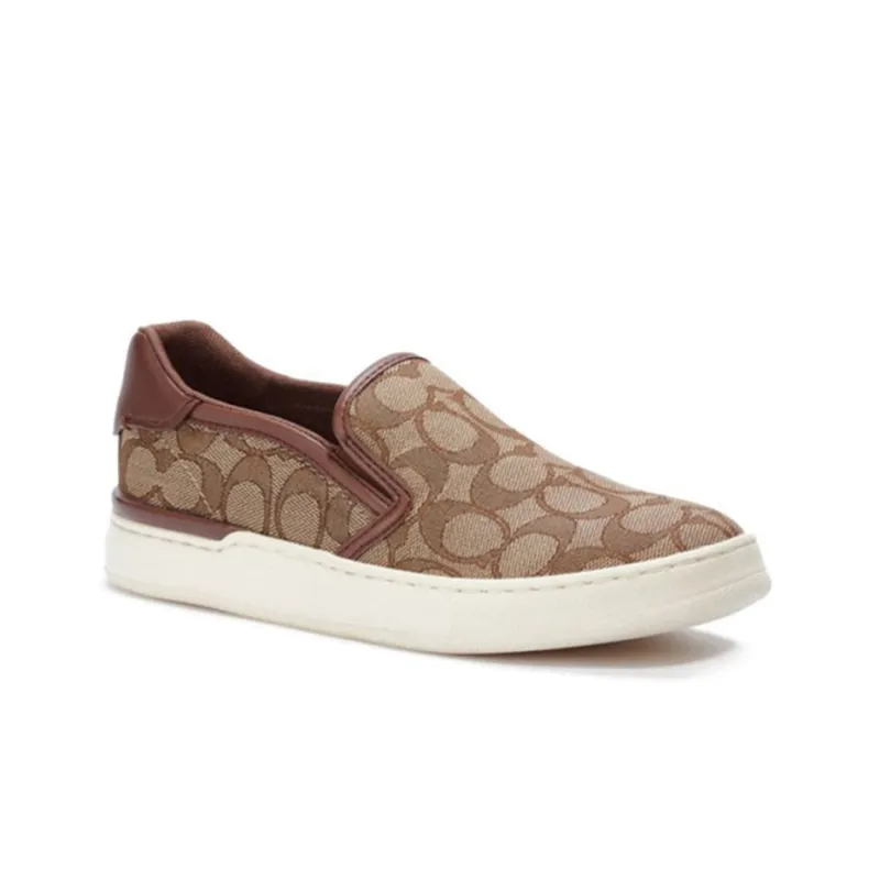 COACH Low-Top Stylish Skateboarding Shoes Women's Khaki-3
