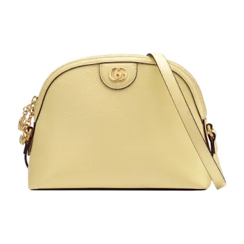 GUCCI Ophidia Leather Shoulder Bag Crossbody Bag Small Size Women's Yellow