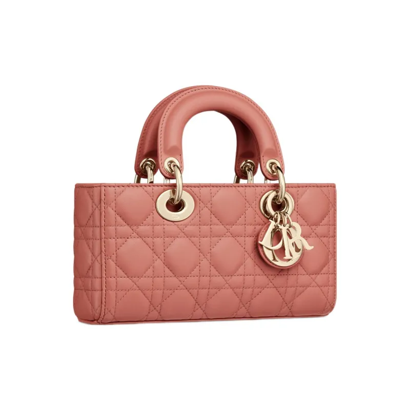 DIOR Lady D-JOY Sheepskin Daisie Bag Shoulder Bag Crossbody Bag Handbag Small Size Women's Soft Pink-1