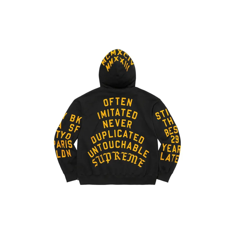 Supreme Team Flocked Hooded Sweatshirt-1