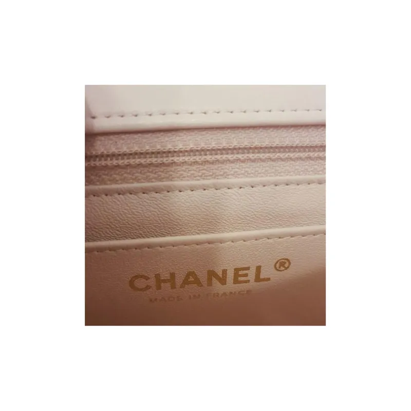 CHANEL Classic Flap CF Woolen Crossbody Bag Mini Women's Pink-2