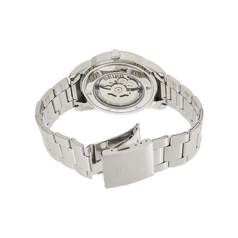 SEIKO Seiko5 Automatic Mechanical Movement Stainless Steel Strap Watch Men's Watches White Dial-3