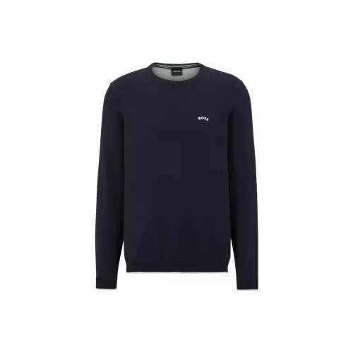 HUGO BOSS Sweaters Men Navy Blue