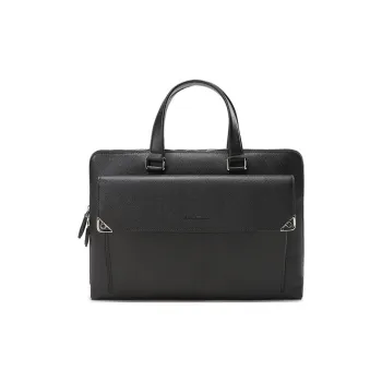 FERRAGAMO Cow Leather Briefcases Handbags Regular Men's Black