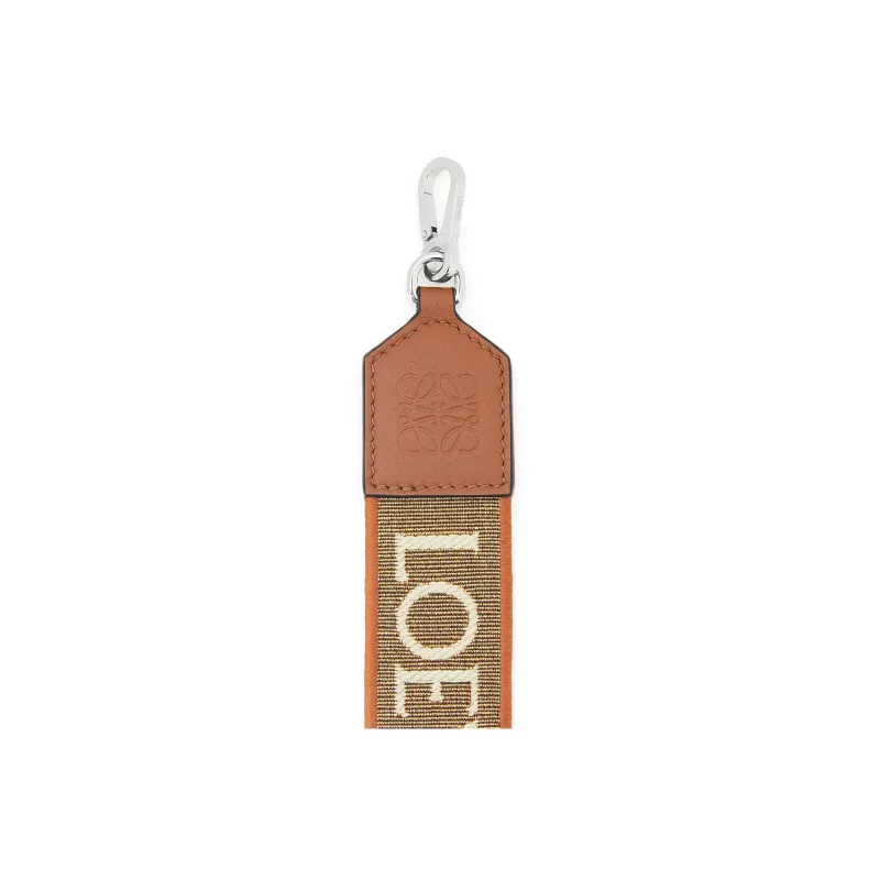 LOEWE Anagram Jacquard Fabric With Cow Leather Patchwork Strap Bag Strap Women's Bronze-1