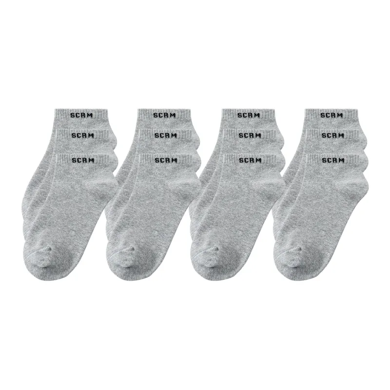 SCRM Terry Moisture Wicking Home Sports Ankle Socks Unisex 3 Pack-6