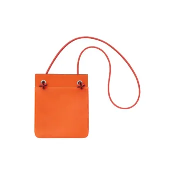 HERMES Aline Milo Lambskin Swift Calfskin Shoulder Bag Crossbody Bag Mini Women's Flame Orange/Bright Red