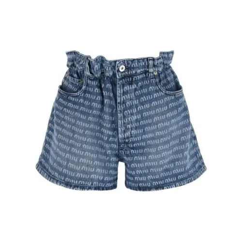 MIU MIU Denim Shorts Women's Blue