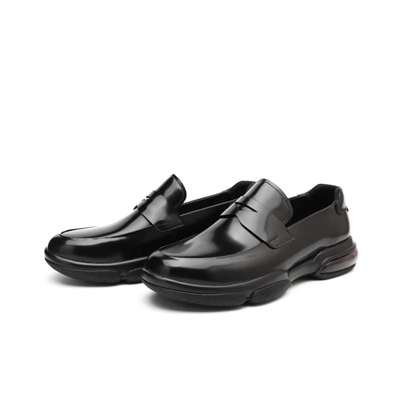 CHARRIOL Air Cushion Shoes Air Cushion Men's Casual Shoes Leather Shoes Men's Black-2