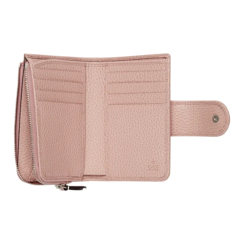 GUCCI GG Marmont Leather Card Clip Card Holder Women's Pink-4